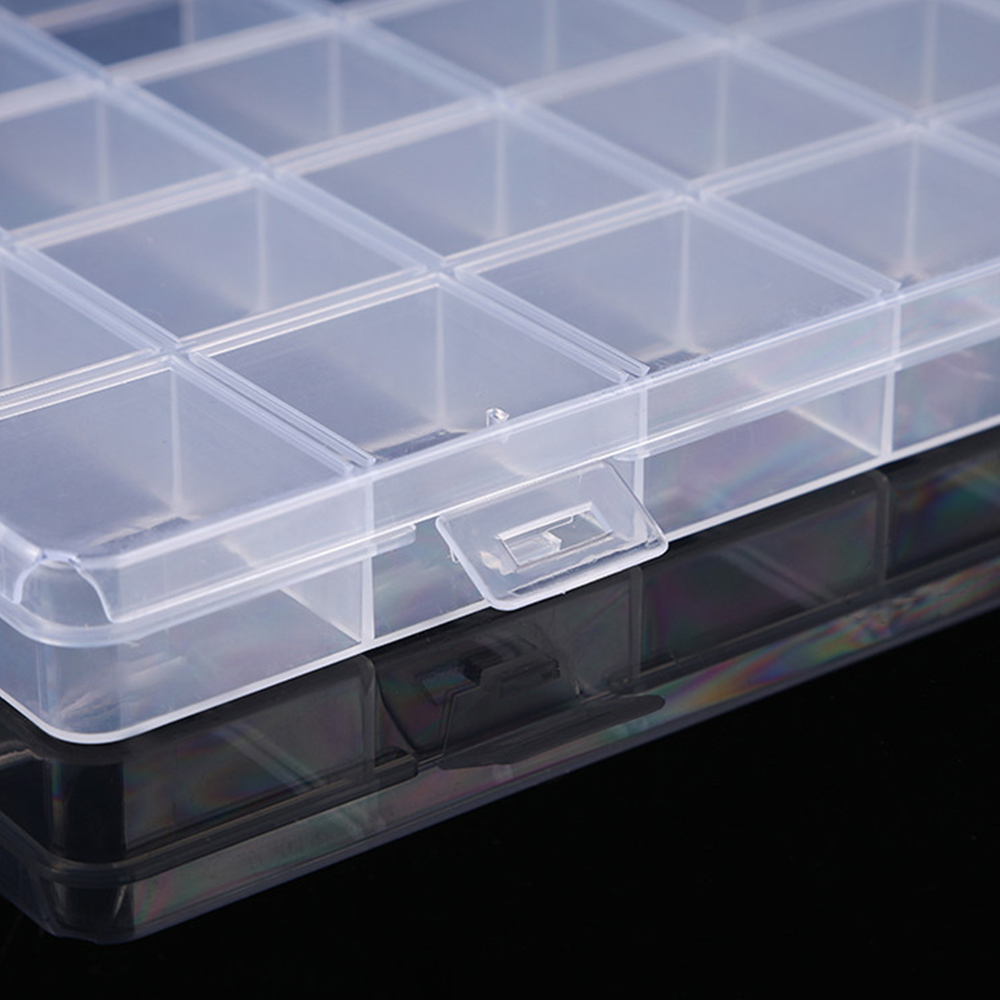 Plastic Opbergdoos Transparante Doos Draagbare Organizer Box Robuuste Sieraden Case Display Desktop Opberghouder 24 Roosters