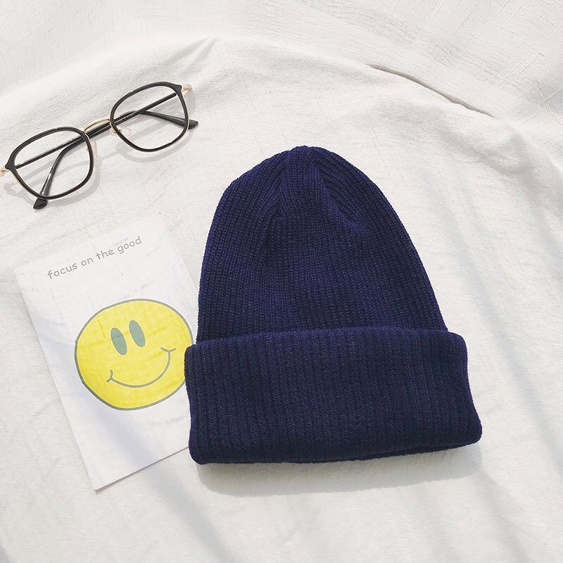 Gorro de punto elástico para hombre y mujer, gorro cálido a la , color verde, para invierno,: Navy