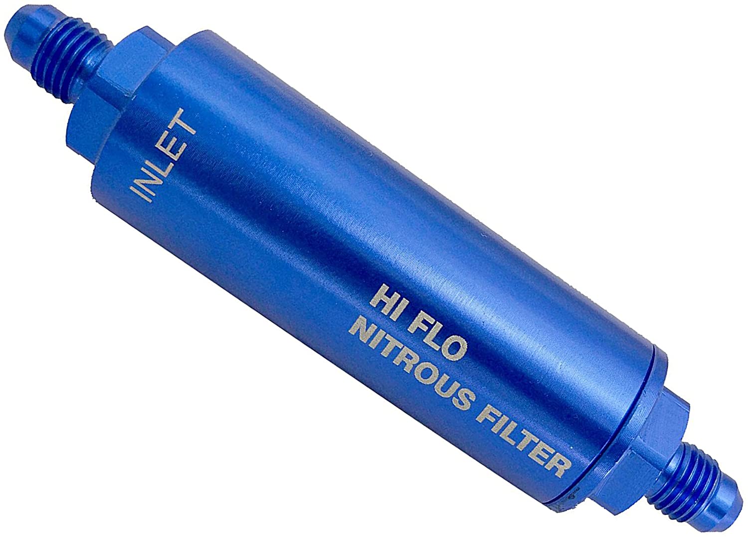 Nitrous En Brandstof Filters Geanodiseerd Billet Aluminium 15552N-O-S Nit140 Micron (-4AN) Blauw