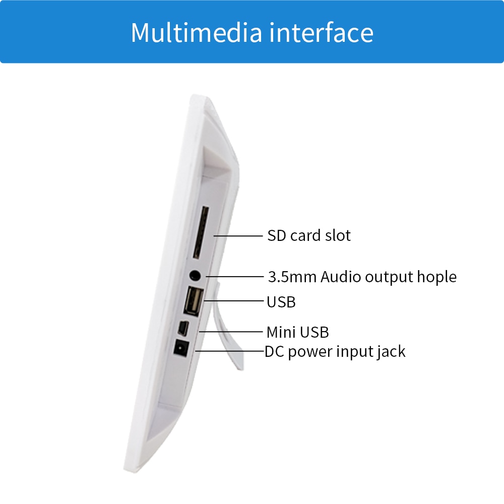 7 inch motion sensor reclame display foto speler video speler digitale fotolijst ondersteuning SD kaart en USB drive