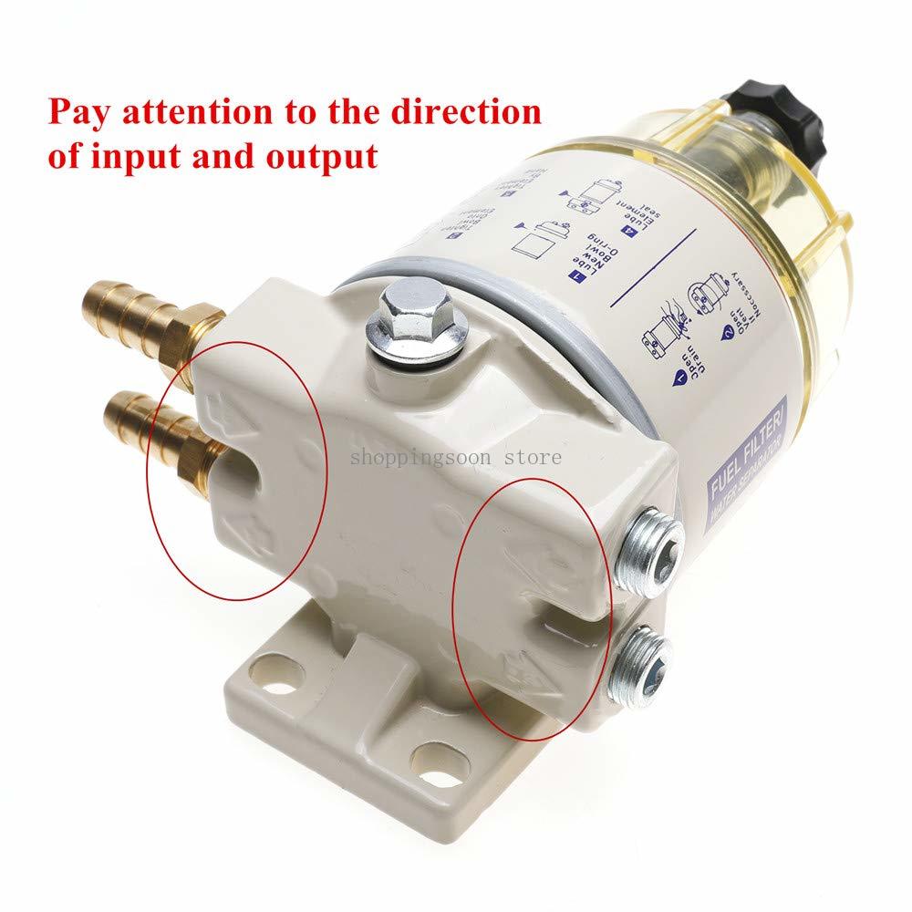 Filtro separador de combustible/agua iFJF R12T, motor diésel para Racor 140R 120AT S3240 NPT ZG1/4-19, Combo completo de piezas automotrices