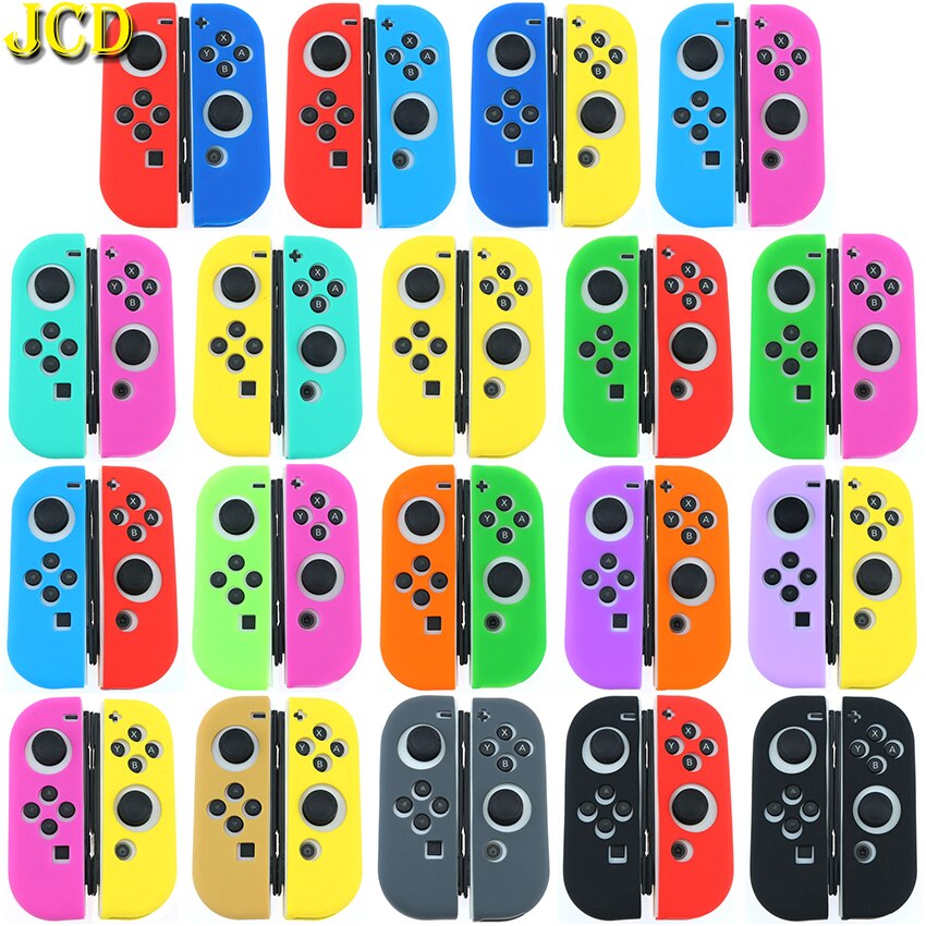 JCD Silicone Anti-Slip Skin Case For Switch NS JoyCon Rubber Soft Protective Shell Cover For Nintend Switch Joy-Con Controller