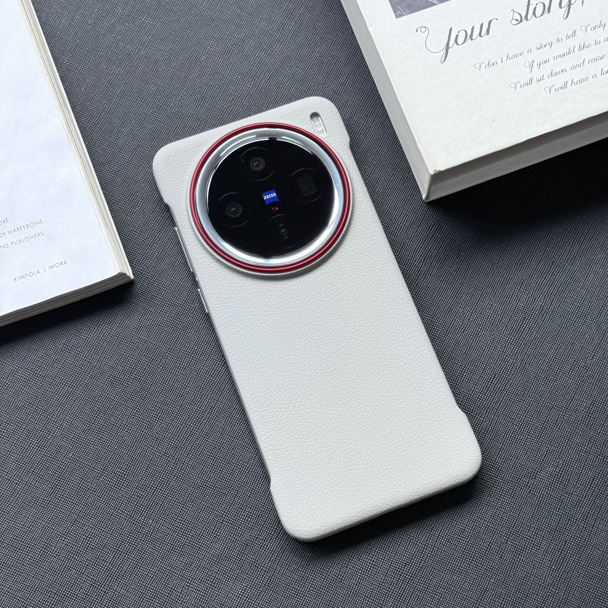 Funda para VIVO X200 Pro Ultra X200mini Funda de cuero de lujo sin marco de grano Litchi para VIVO X 200 Funda fina y ligera a prueba de golpes: Negro / Para iPhone 16 Plus