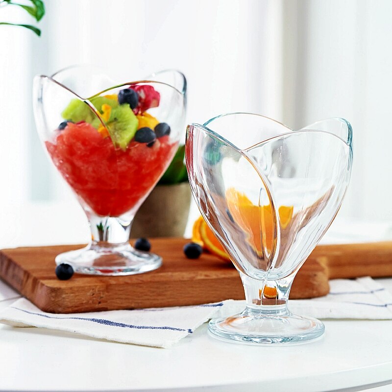 2 teil/satz Transparent Flasche Joghurt Glas Tasse Eis Saft Tasse Transparent bleifreien Kristall glas Cup home drinkinware
