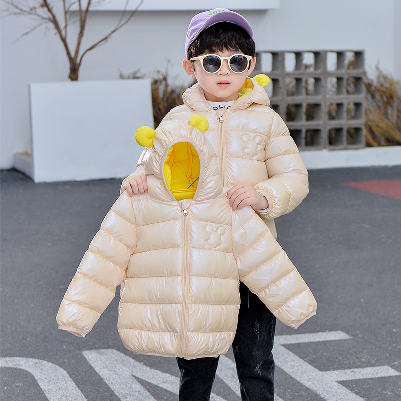 HIPAC Boy Girl Winter Coat Shiny Child Jacket Windproof Baby Boys Girls Warm Children Outfits for Kids Clothes Snowsuit