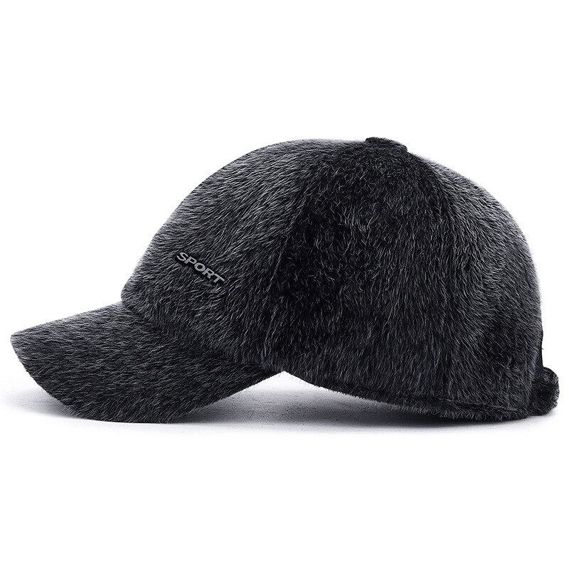 Winter Cap Imitatie Nerts Haar Baseball Cap Mannen Oor Bescherming Snapback Hoed Casquette Gorras Para Hombre Mens Trucker Cap