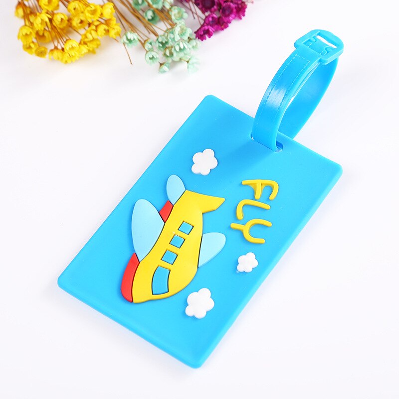 Lovely Cartoon Animal Giraffe Luggage Tag Travel Accessories Silica Gel Suitcase ID Address Label Baggage Name Tags: H