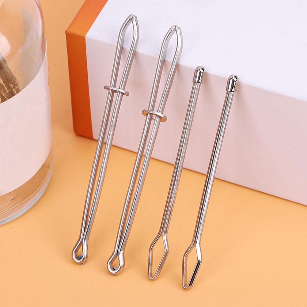 4 pcs Belt Threader Sewing Accessories Needle Drawstring Tool Metal Elastic Cord Guide DIY Handicraft Helper