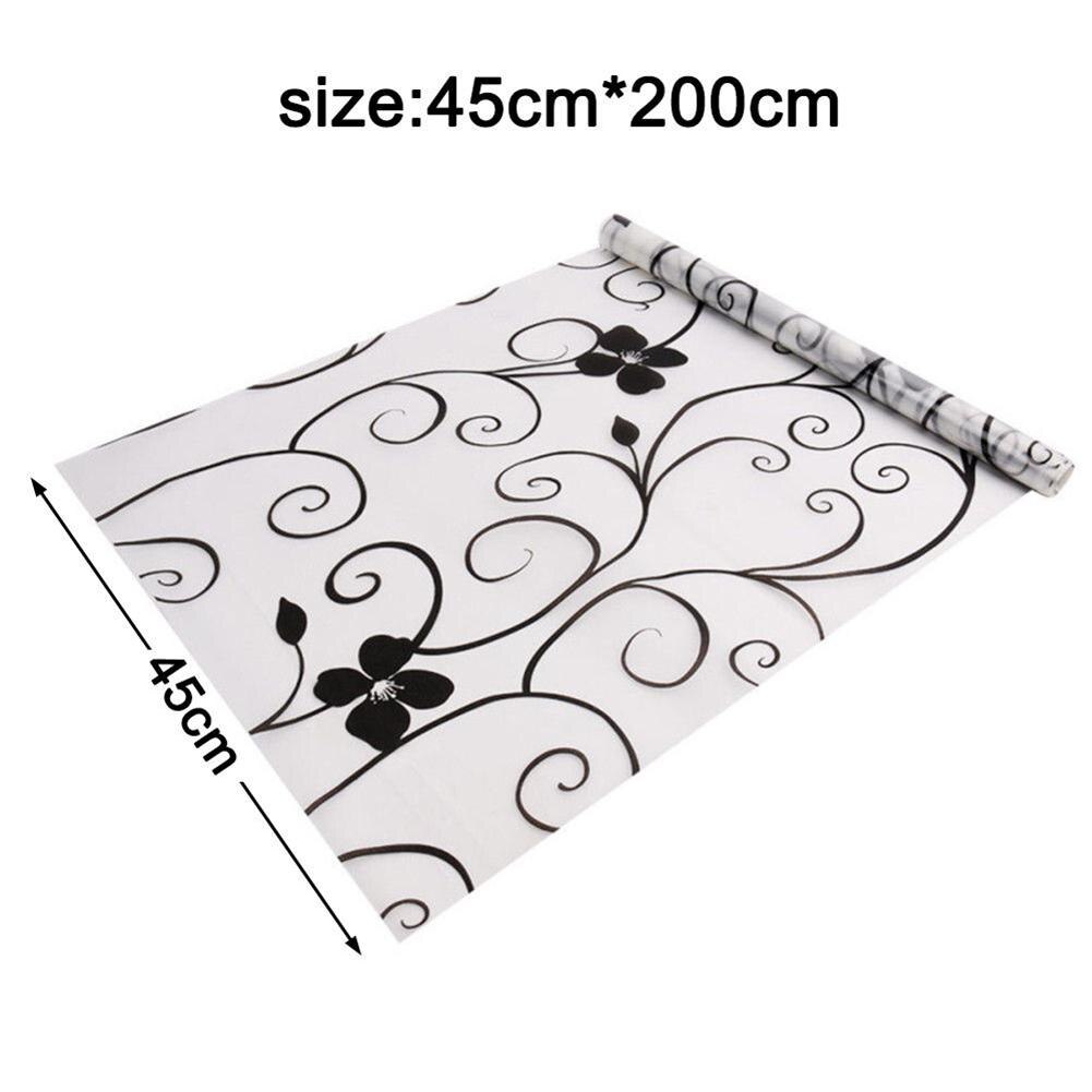 Kuulee 2mx 45cm pvc vanntett frostet glass film klistremerke til baderomsvindu privat privatliv