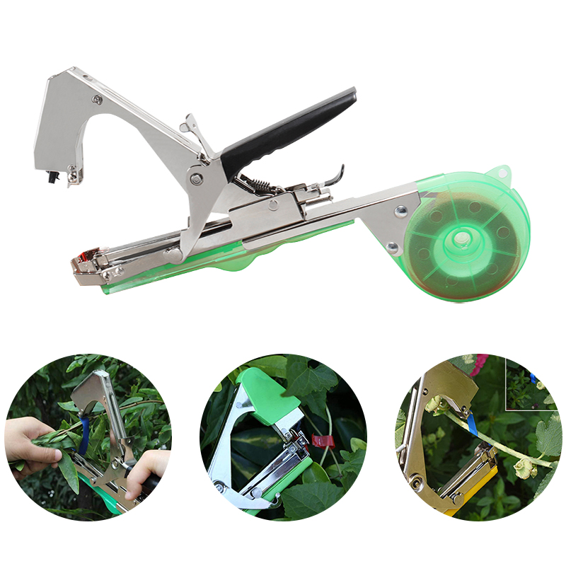 Plant Strapping Machine Plant Tape Tool Packing Vegetable Stalk Branch Hand Strapping Machine With 10/15 Tape Rolls Garden Tools