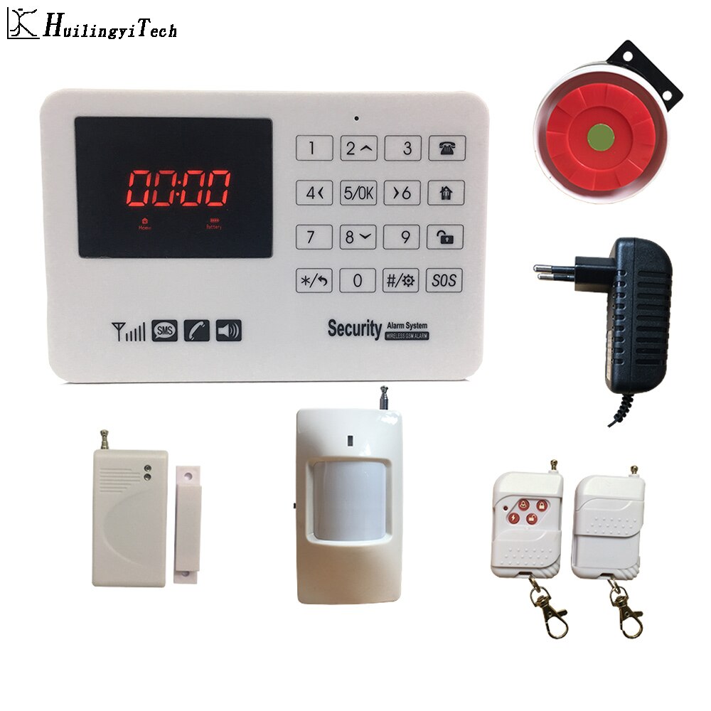 433 Mhz GSM Alarm System Wireless Home Einbrecher Alarm Sicherheit Alarm Home DIY Kit Motion Detektor Tür Open Sensor Sicherheit hause: B130-standard / US-Stecker / Englisch