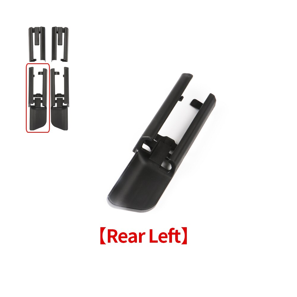 Cubierta embellecedora de riel de asiento de coche, accesorio ABS, color negro, para pista deslizante, capó delantero, trasero, izquierdo y derecho, para BMW G30 G11 G12 F15 F16 5 7 Series X5X6: Rear Left