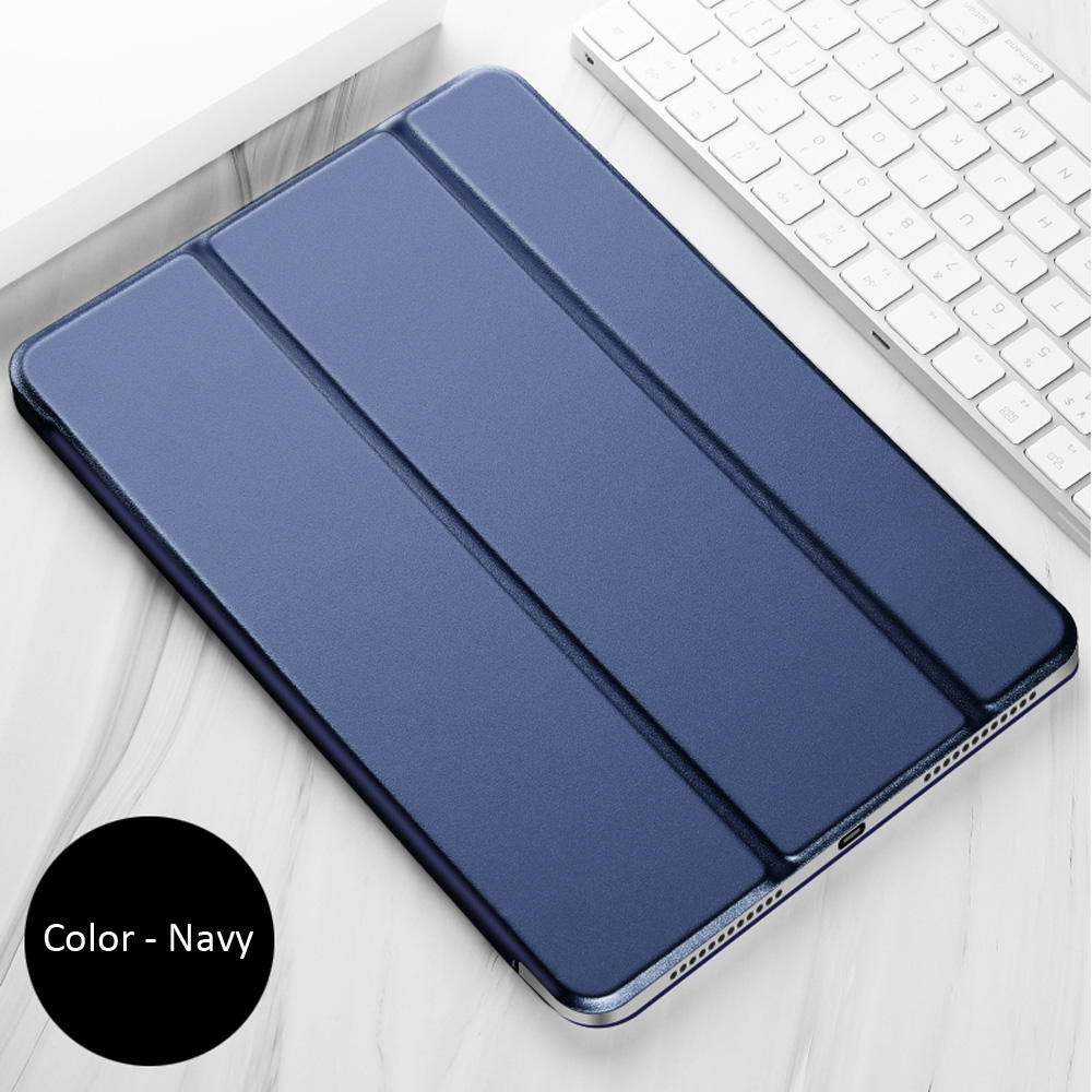 QIJUN For iPad Air 1 2 9.7 Air 3 10.5 Case PU Leather Stand Fundas For iPad 2 3 4 9.7'' ipad4 Auto Sleep Smart Folio Cover: Navy-iPad Air 3