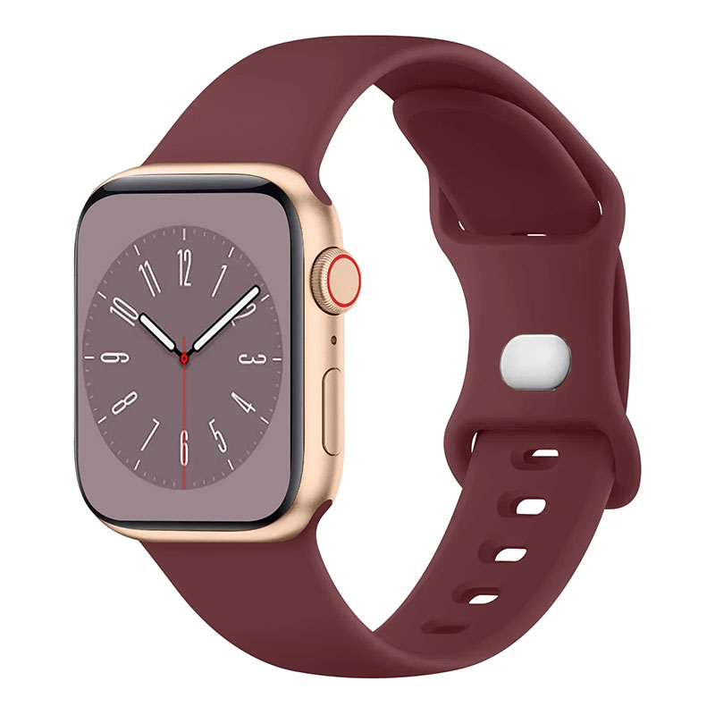 Zachte Siliconen Band Voor Apple Watch 9 8 7 6 5 4 3se Band Voor Iwatch Ultra 49Mm 45Mm 41Mm 40Mm 44Mm 38Mm 42Mm Horlogeband: Zilver wit / 12mm