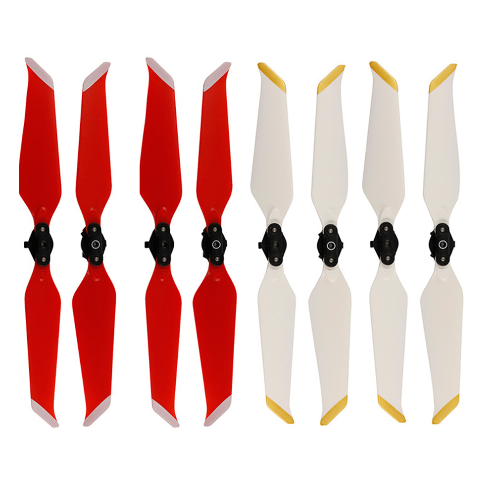 Propeller for DJI Mavic 2 Pro Zoom 8743 Low-Noise Props Quick-Release Blade 8743 Noise Reduction Fan Drone Parts Screw Accessory: Red White