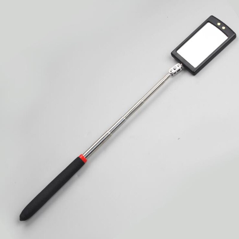 Adjustable telescopic bar Flexible Vehicle Bottom Telescopic Inspection Mirror Amplification Detection Mirror LED Emergency Lamp