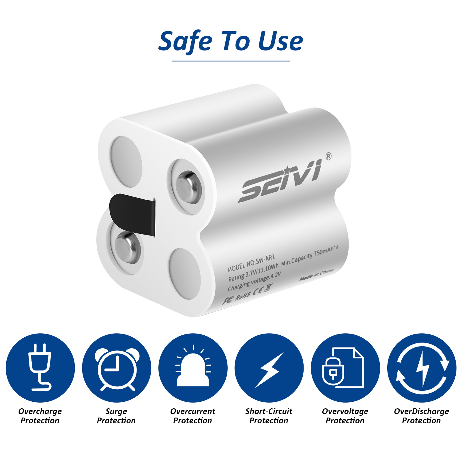 Arlo Oplaadbare Batterij 2 Pack Met Lader Compatibel Met Arlo Wireless Security Camera (VMK3200/VMC3030/VMS3330/3430/3530/)