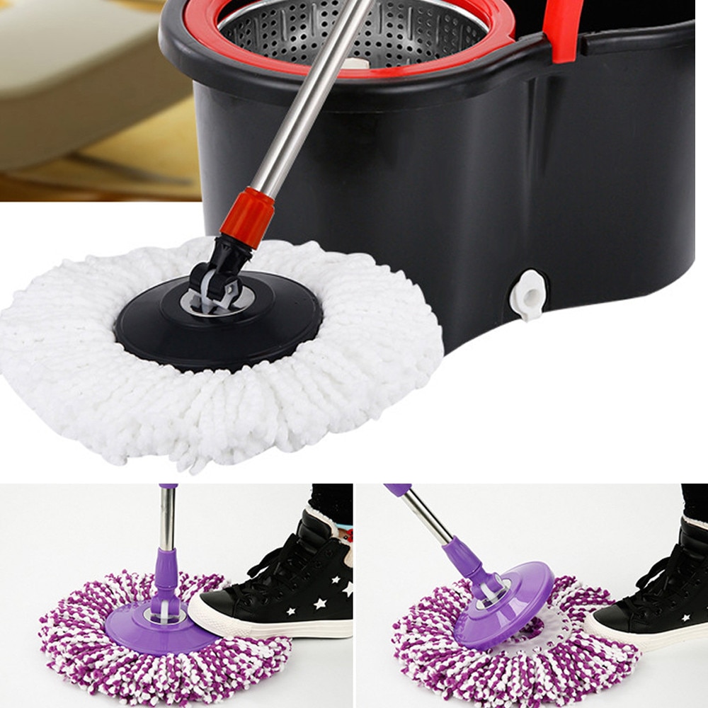 Huis Schoon Mops Set Vervangbare 360 Roterende Mops Zacht Microfiber Spinning Vloer Mop Hoofd Voor Huishoudster Thuis Floor Cleaning
