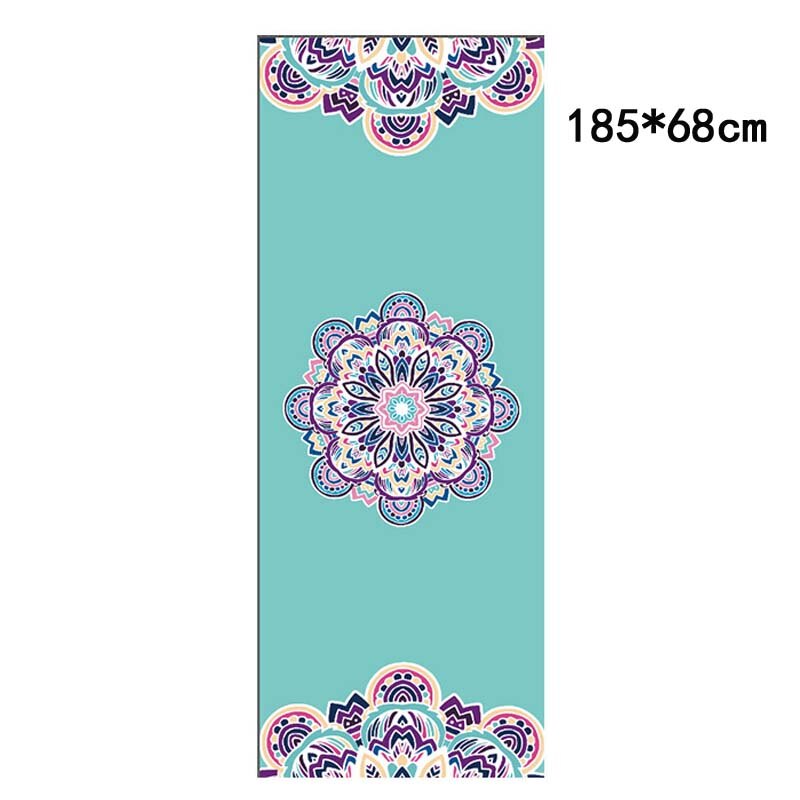 Toalla de Yoga antideslizante para viajes, manta plegable para ejercicio físico, Pilates, esterilla de Yoga impresa de secado rápido, cubierta de 185x68cm: 11