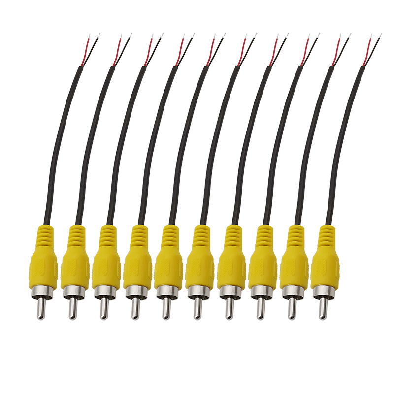 RCA Male Plugs / Female Socket Adapter Audio Video AV RCA Plug Jack Extension Wire Cable Connector For Video Camera DIY 15CM: Red