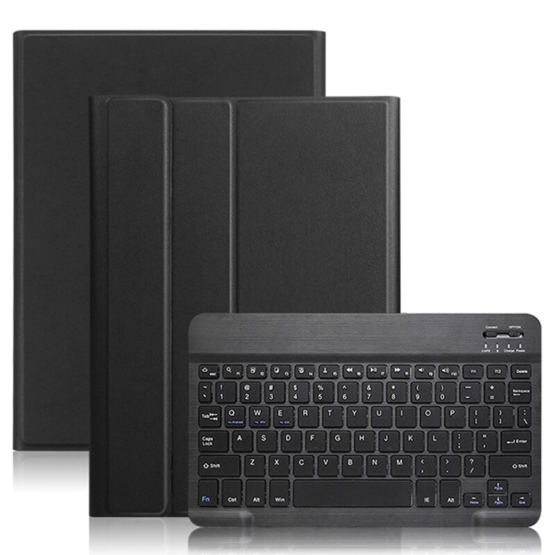 Bluetooth keyboard case For Samsung Galaxy Tab A 8.0 T290 T295 T297 SM-T290 SM-T295 wireless keyboard tablet cover: Black