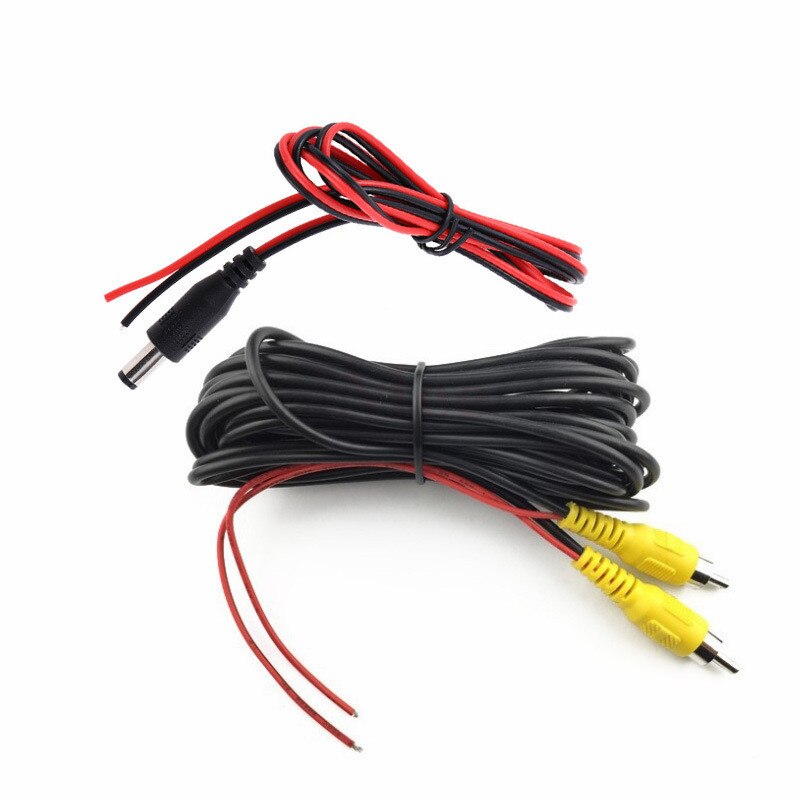 RCA Video Signal Cable Car Reverse Rear View Parking Camera Video Cable with Detection Wire For All Car Accessories 6 Meters