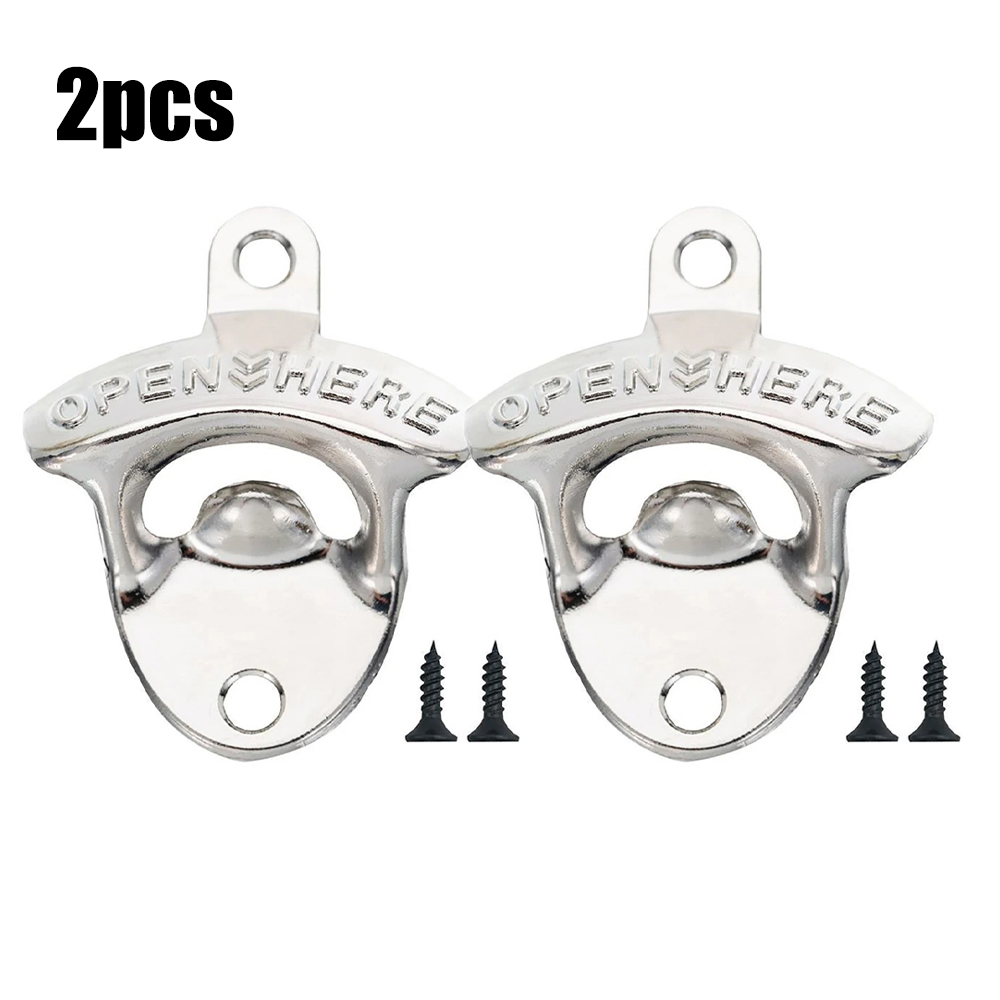 Zinc Alloy Wall Bottle Opener Kitchen Bottle Opener Retro Alloy Wall Mounted with Screws Party Antique Beer Bottle Opener