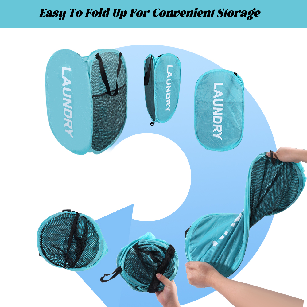 Panier à linge pliant et respirant, organisateur de linge , grande capacité, sac de rangement en filet pour jouets de lavage, accessoires de salle de bains à la