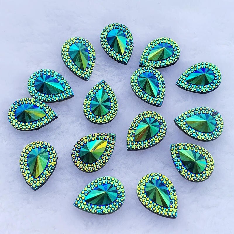 20 stks 13*18mm Water Nail Rhinestones Crystal Gems AB Strass Stenen Zaden Diamant Nail Art decoraties Manicure Gereedschap