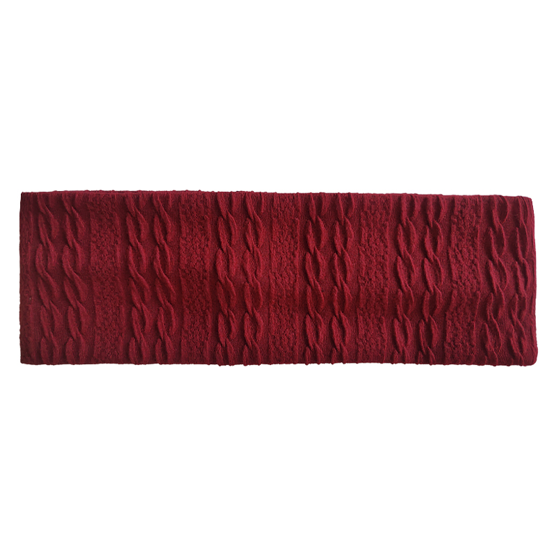 Vrouwen Spiraal Streep Zachte Haarband Headwrap Lady Gebreide Hoofdband Elastische Haarbanden Mode Effen Kleur Tulband Haar Accessoires: Rood