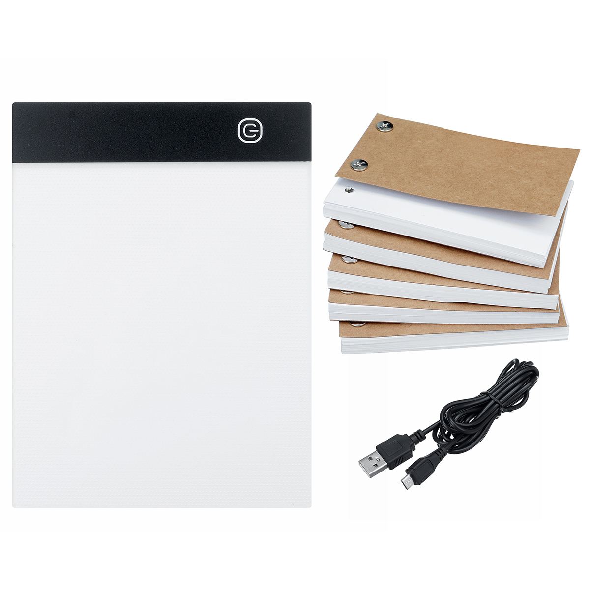 LED Drawing Pad - USB Powered - A5/A6 Size - Brightness Adjustable - Tracing Table: 15x20cm
