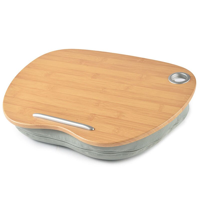 Stolik na laptopa wielofunkcyjny kolana biurko dla 14 Cal komputera telefon z klapką przenośny odkryty zagłówek biuro w domu poduszka drzemka (szary)