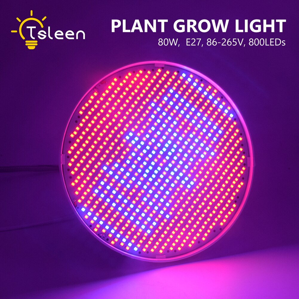 E27 200 500 800Leds Wide Spectrum LED Grow Lights LED Horticulture Grow Light for Garden Flowering Plant and Hydroponics System