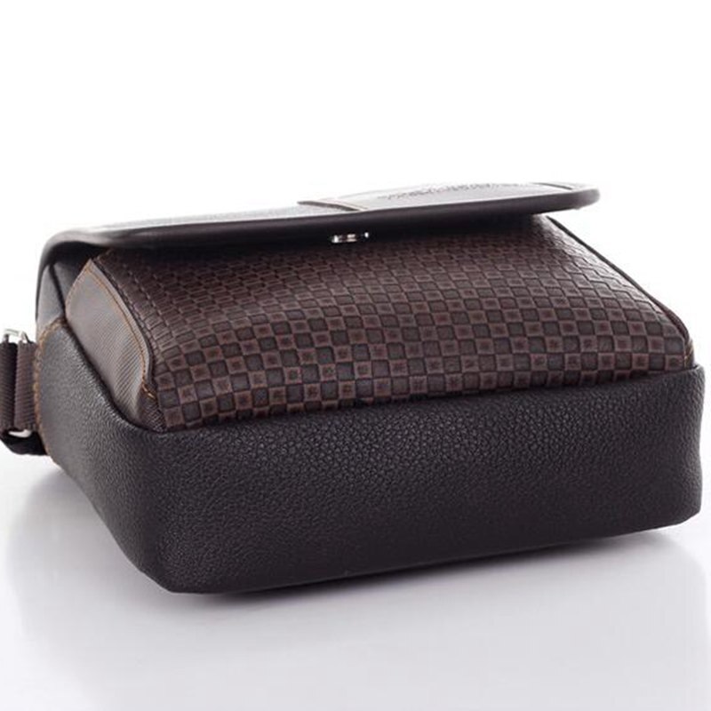 2022 Mannen Lederen Pu Plaid Kleine Mannelijke Handtassen Zwarte Vintage Heren Schoudertas Crossbody Tassen Voor Mannen Messenger Bag s1245