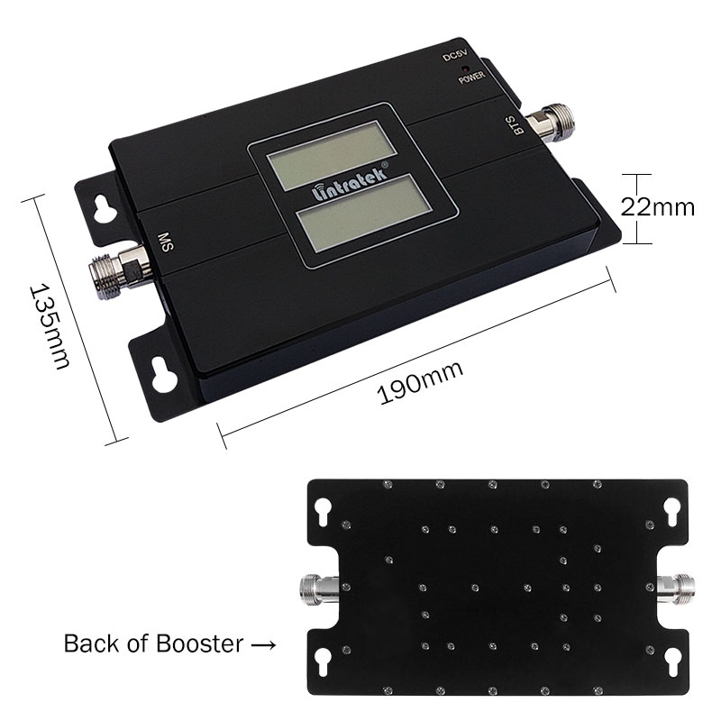 Lintratek-amplificador de señal CDMA, repetidor de banda dual de red de voz e internet, DCS, LTE, 4G, 850, 850, 1800