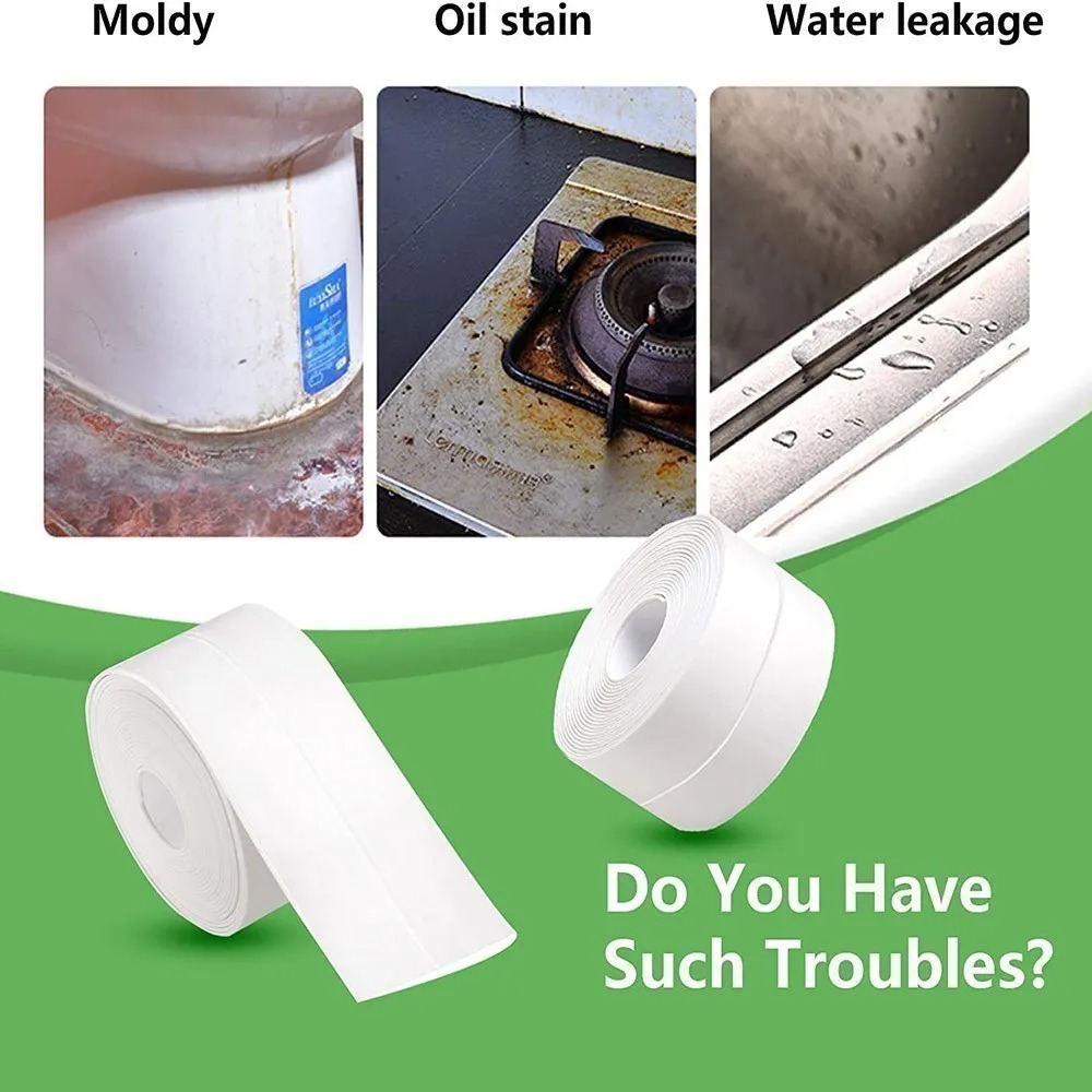 Dichtungsband für Badezimmer, Dusche, Waschbecken, Badewanne, PVC, selbstklebende Dichtungsstreifen, wasserdichte Wandaufkleber für Badezimmer, Küche