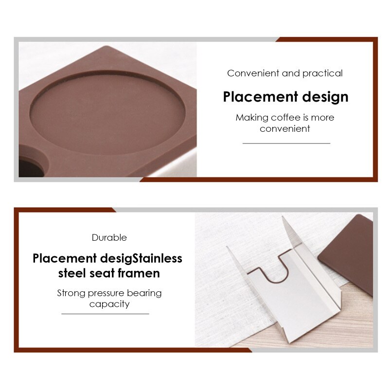 Espresso Koffie Temper Stand Rvs Aanstampen Stand Voor Koffie Machine En Koffie Sabotage Opslag Base Met Siliconen Mat