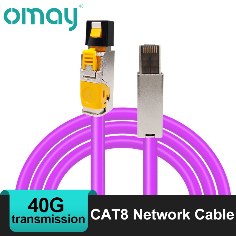 Cat8 Ethernet Patch Cable S/FTP 22AWG Screened Solid 2000Mhz (2Ghz) Up to 40Gbps Future 5th-Gen LAN