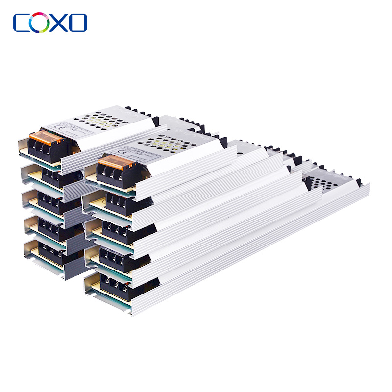 LED-Netzteil AC180-260V DC12V 24V Ultradünne Beleuchtungstransformatoren 60W 100W 150W 200W 300W 400W Treiber für LED-Streifenlichter
