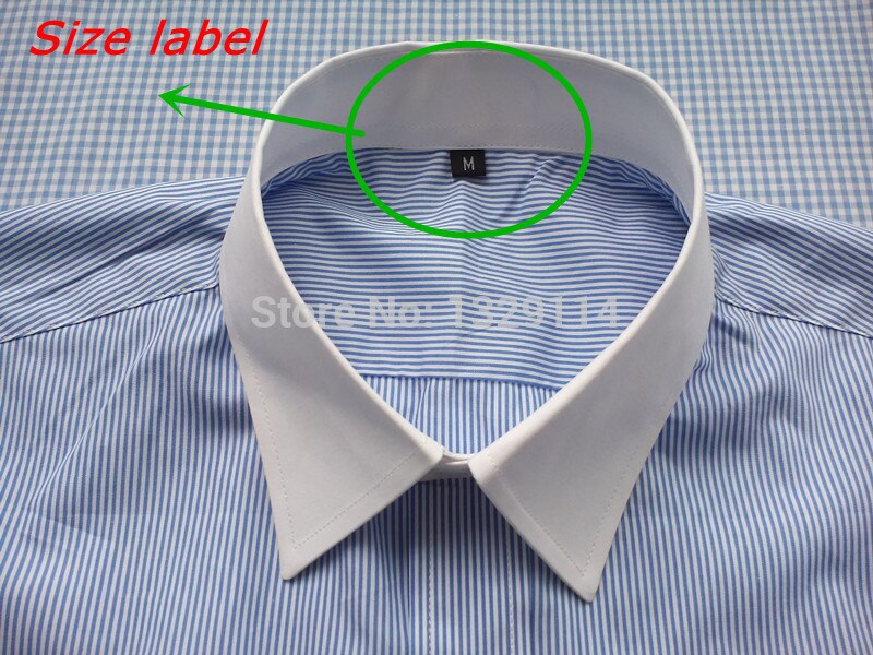 Number 34 35 36 37 38 39 40 41 42 43 44 45 46 47 48 Black woven polyester cloth shirt size label clothing