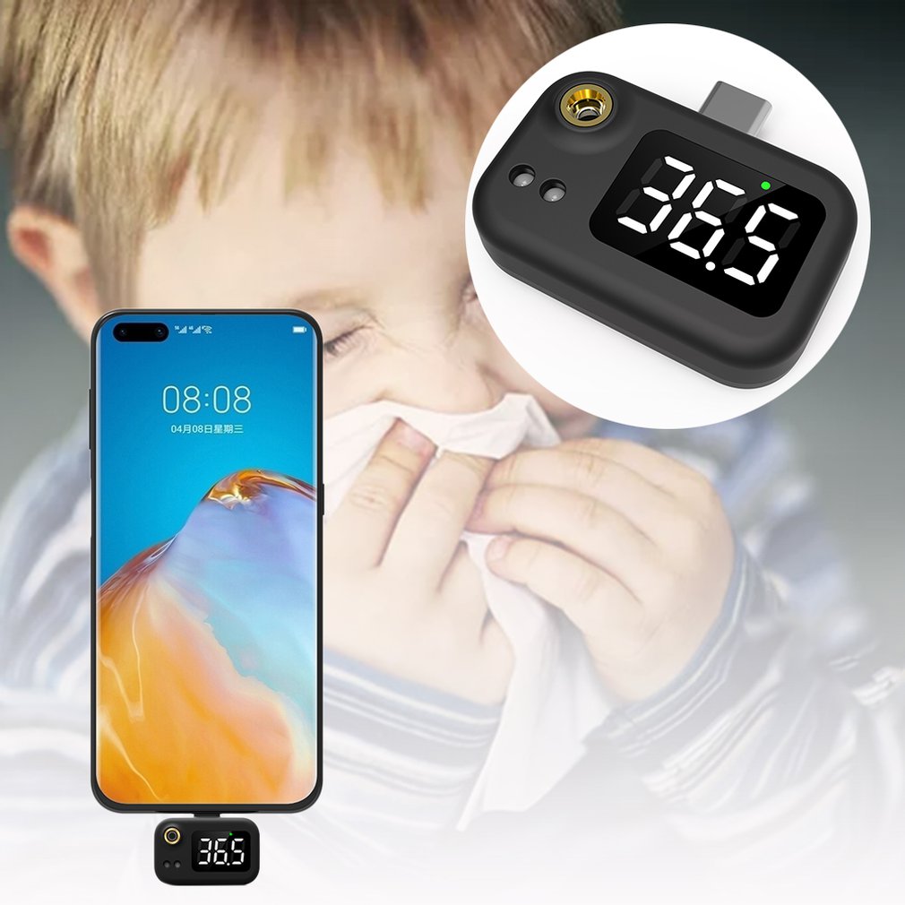 Usb Intelligent Mini Mobile Phone Thermometer Health Care Convenient Infrared Electronic Digital Thermometer