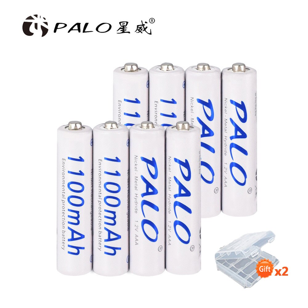 2-16pcs AAA 1100mAh NI-MH rechargeable AAA battery AAA 3A ni mh nimh 1.2V 1.2volt original high capacity current batteries: 8pcs