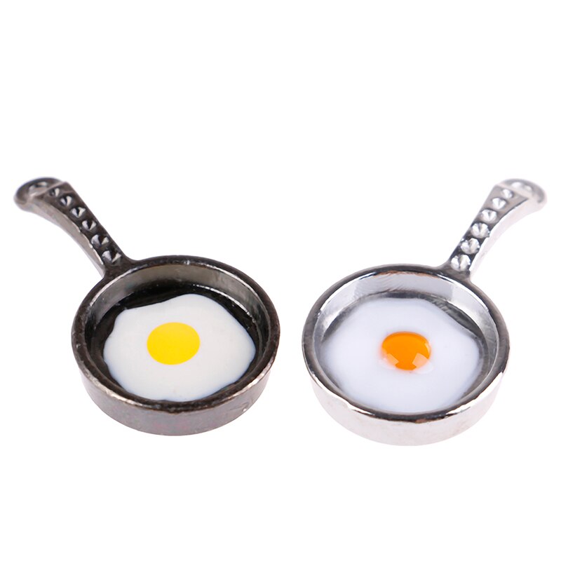 1/12 Scale Dollhouse Miniature Frying Egg Pans for 12th Dolls House Kitchen Accessories Doll House Decor
