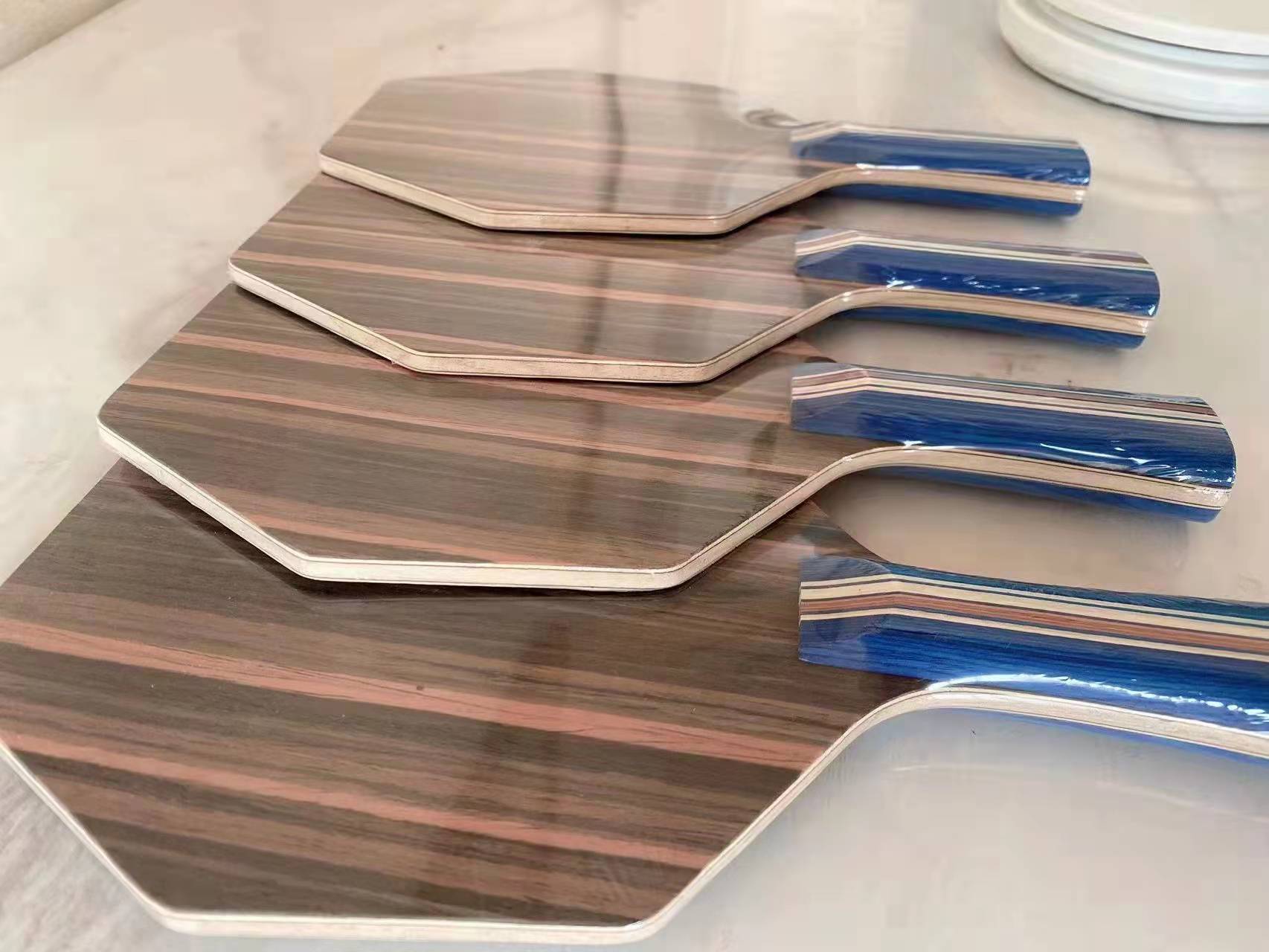 Ebenholz Bord Manuell Shakehand &Ampere; CS Federhalter Tischtennis Klinge beleidigend Kurve Sechseckigen Klingeln Pong Schläger Für Trainer