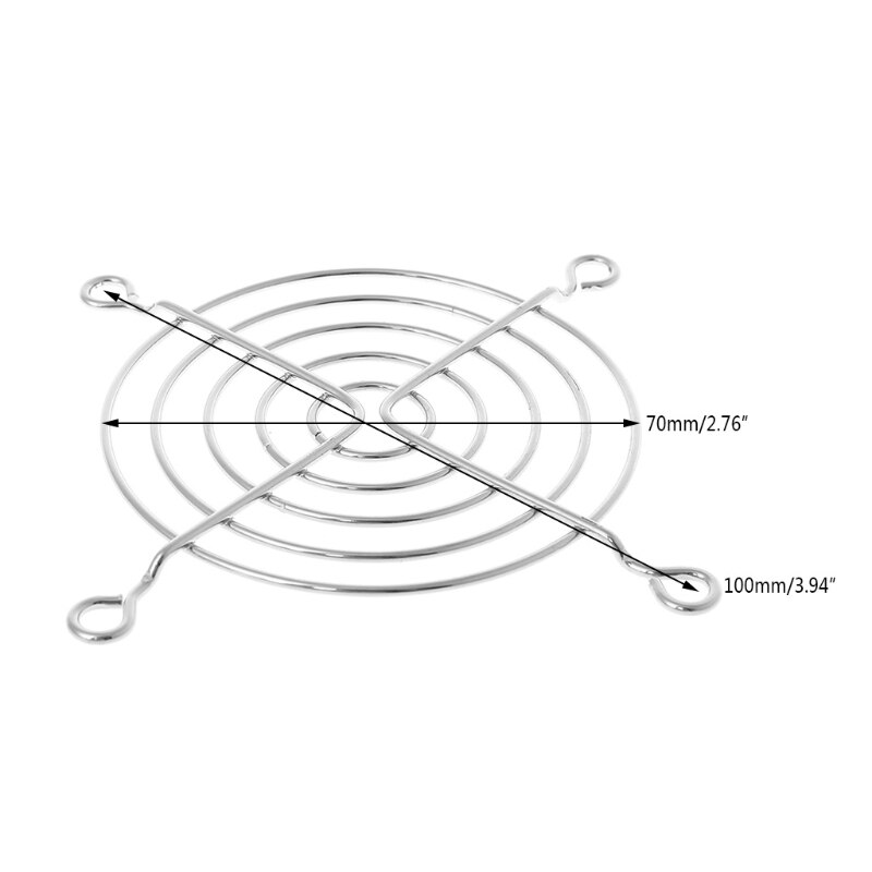Ventilatorbeschermingsnetrooster 7cm dia ijzeren gaas veiligheidsrooster voor computerbehuizingventilatoren 40jb