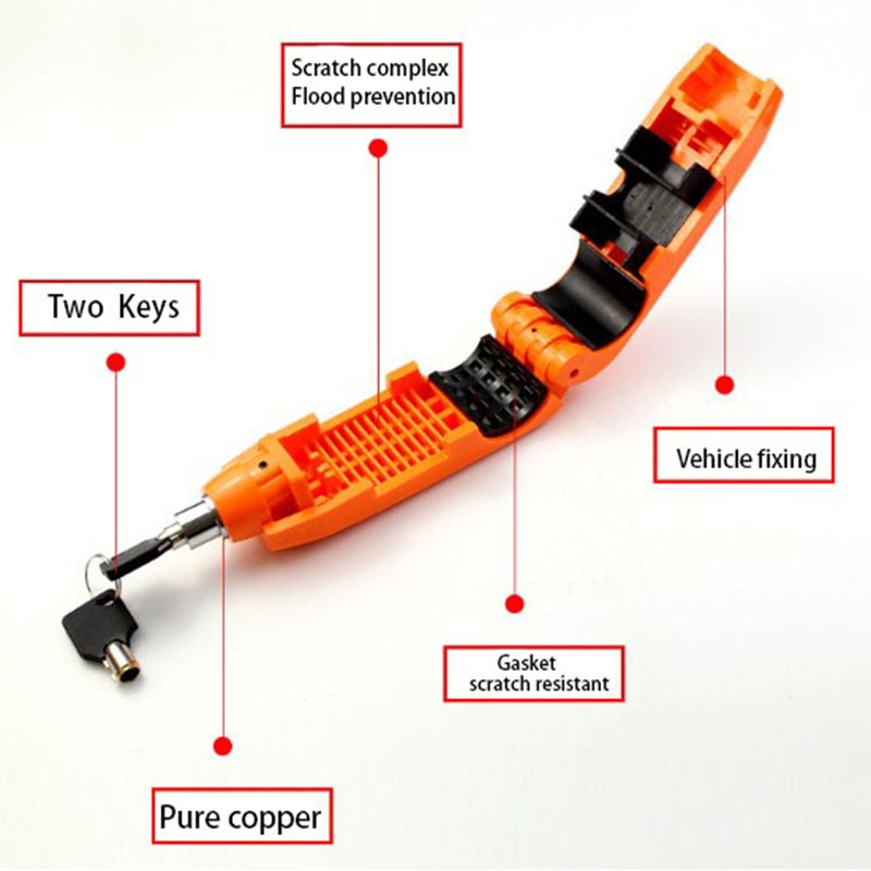 Universal Motorcycle Lock Scooter Handlebar Lock Brake Throttle Grip Anti Theft Protection Security Locks ABS With