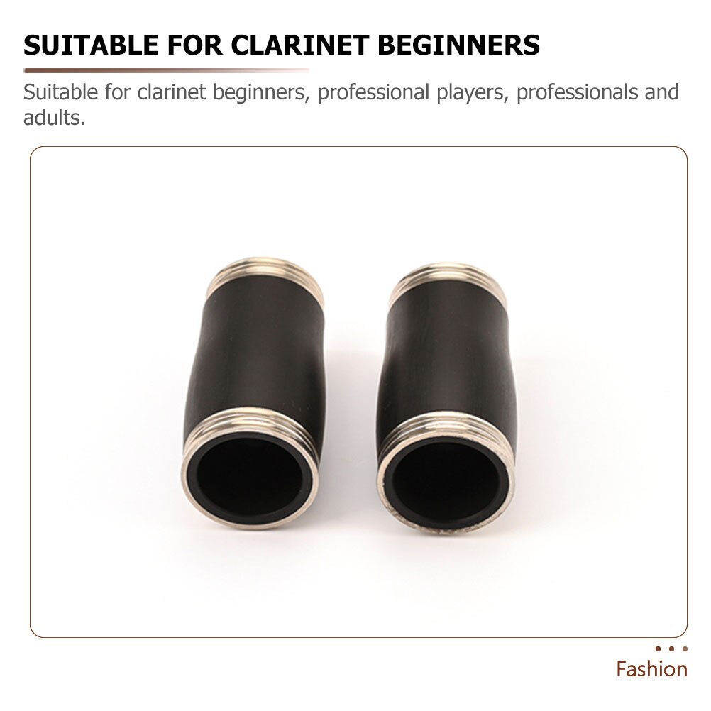 2pcs Clarinet Metal Two-section Tubes Clarinet Replacement Tuning Tube Parts