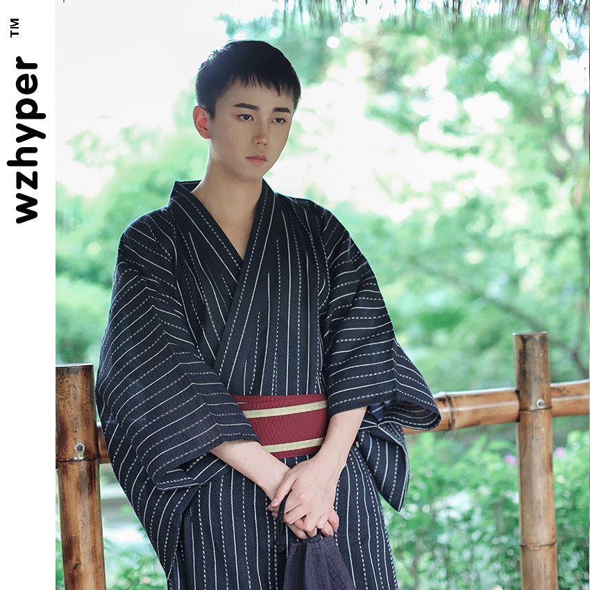 Samurai Traditionellen Japanischen Kimono Kleidung für Männer Stickerei Langarm Bühne Leistung retro Asiatischen Mantel Alte Kostüm