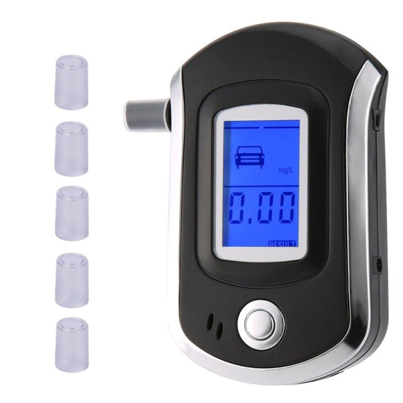 Digitale Lcd Backlight Alcohol Tester Politie Alcohol Blaastest Breath Detector Alcohol Analyzer Alcohol Tester