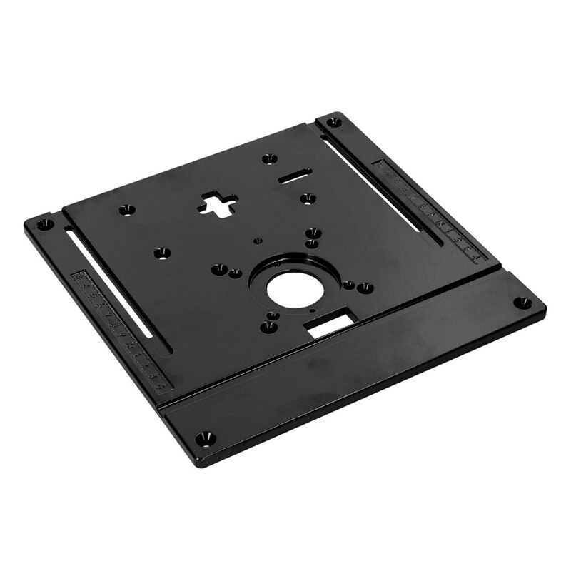 Aluminum Router Table Insert Plate Woodworking Jigsaw Flip Board Trimming Machine Slotting For Electric Jig Saw